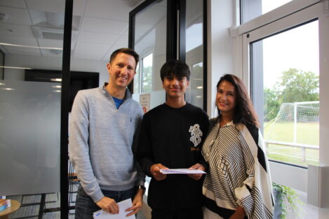 student and his parents