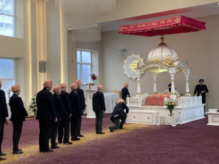 students in a gurdwara